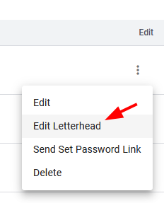 Edit Letterhead
