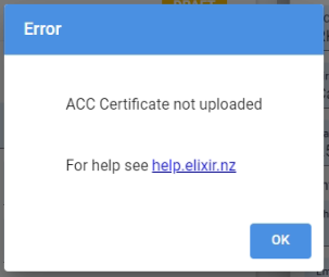 ACC Cert Note Uploaded