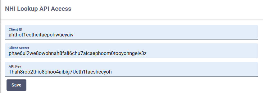 NHI Lookup API Access