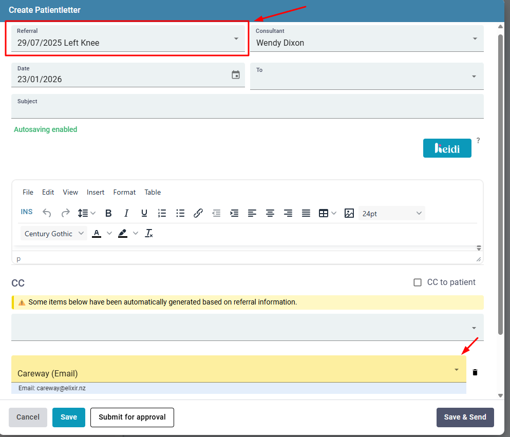 CC Letter automation