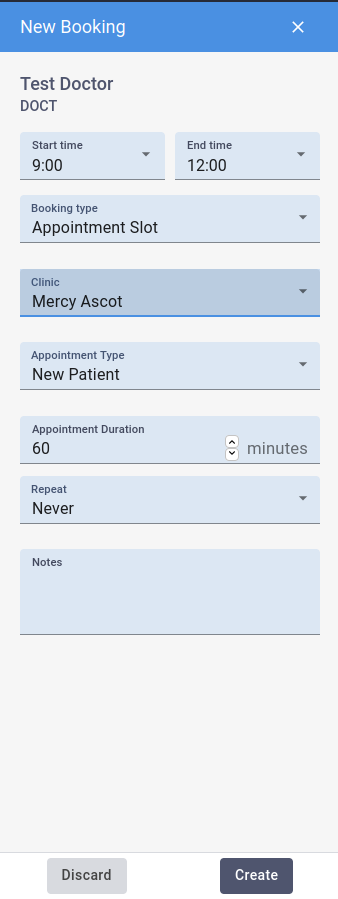 Timetable Appointment Slots